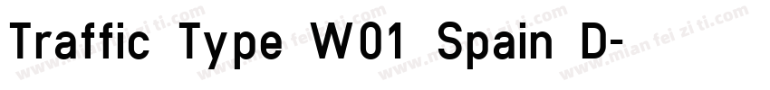 Traffic Type W01 Spain D字体转换